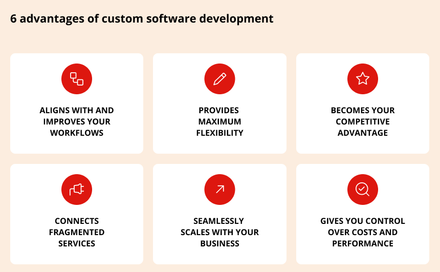 key advantages of custom software development